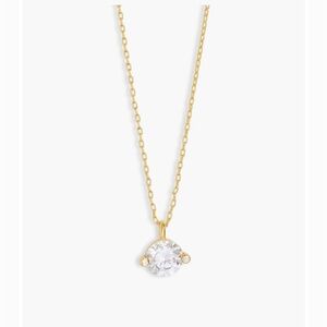 NWOT Kate Spade Saturday Duo Prong Pendant Necklace. Color: Gold